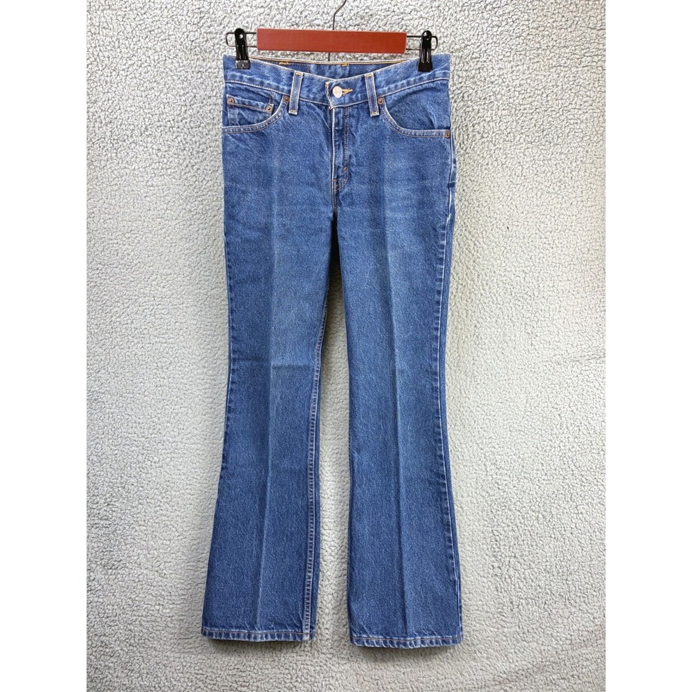 Levi's 517 Slim Fit Bootcut Jeans Womens 3 JR Short Light Wash Blue Vintage 90s